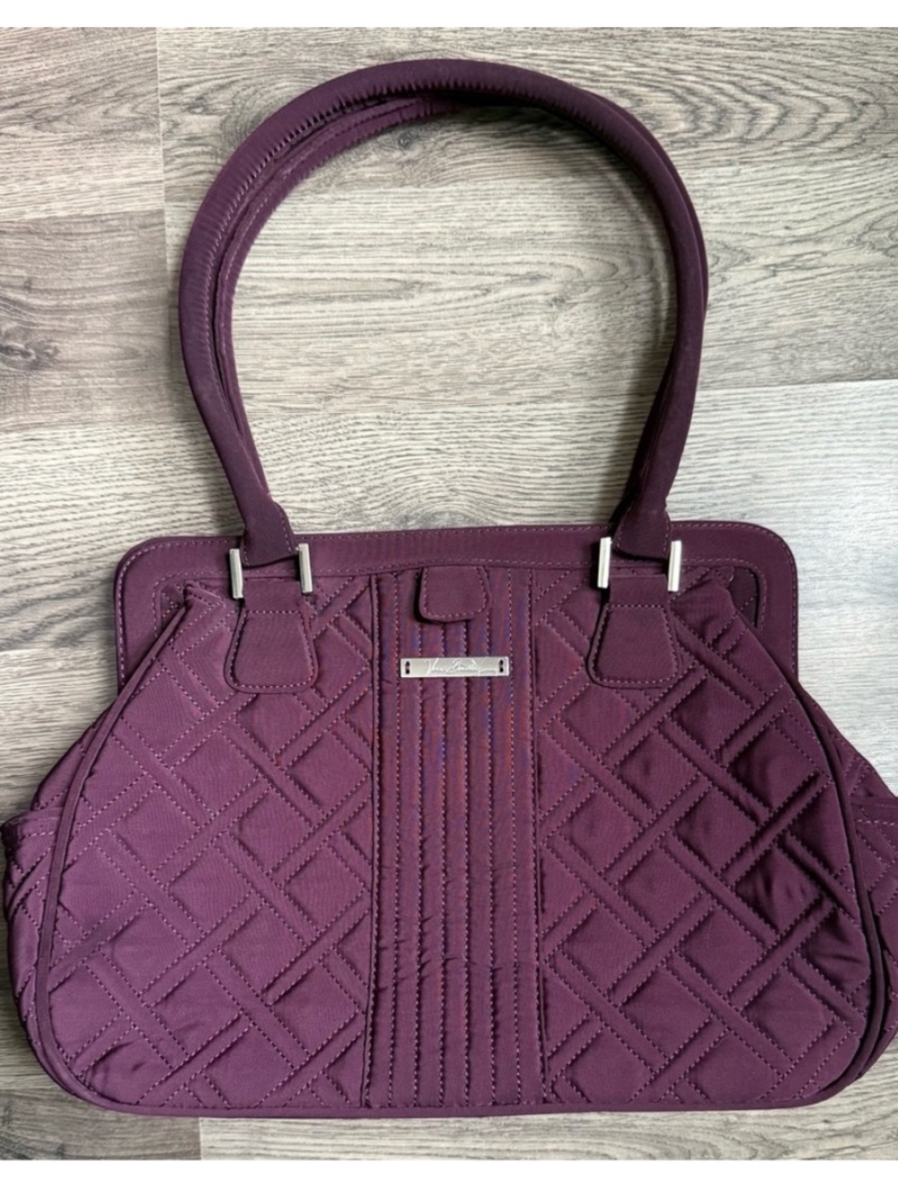 Vera Bradley Quilted Plum Tote Shoulder Bag